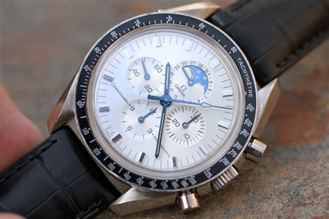 omega speedmaster white gold moonphase|omega speedmaster moonphase review.